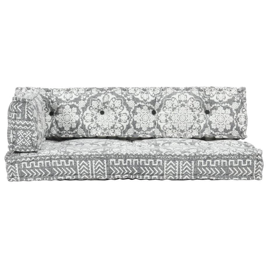 vidaXL Poduszki na sofę z palet, tkanina, jasnoszary patchwork