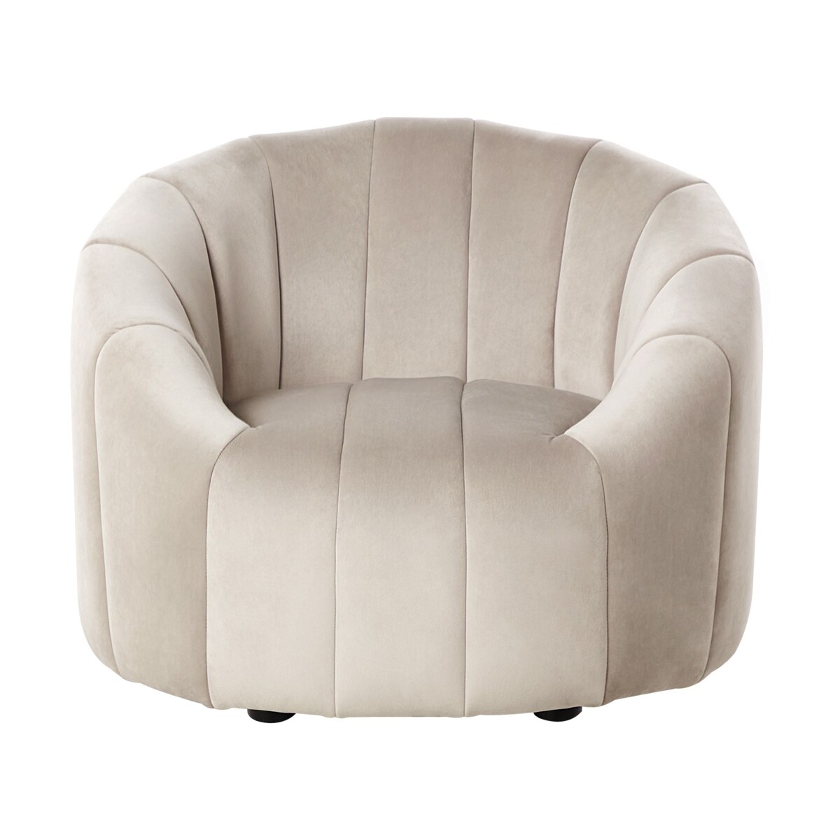 Komplet wypoczynkowy welurowy 6-osobowy beżowy MALUNG