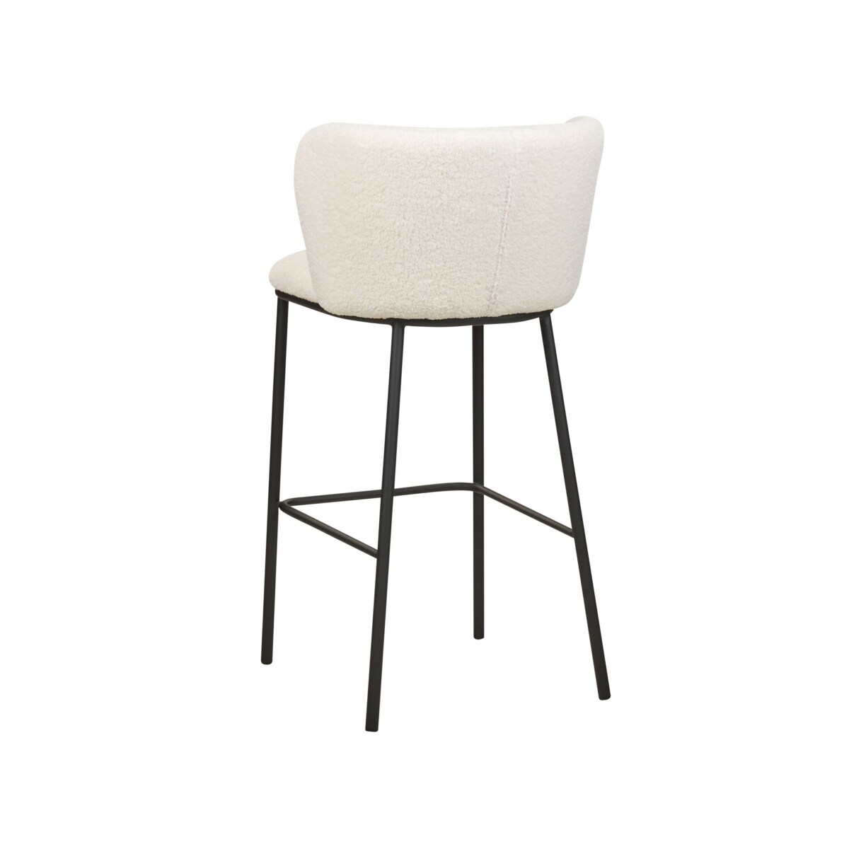 Zestaw 2 krzeseł barowych boucle biały MINA