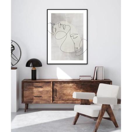 Poster Story, Plakat, Obraz - Pocałunek w Konturach, wymiary 30 x 42 cm