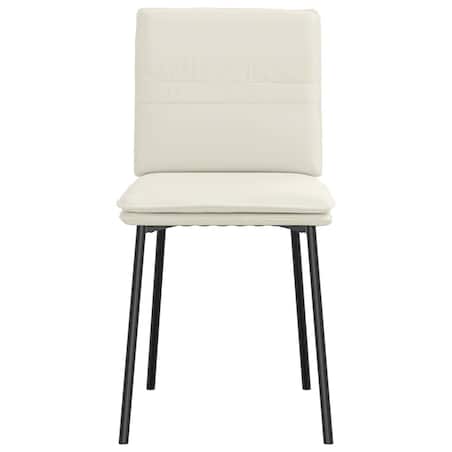 vidaXL Krzesła stołowe, 6 szt., kremowe, obite aksamitem