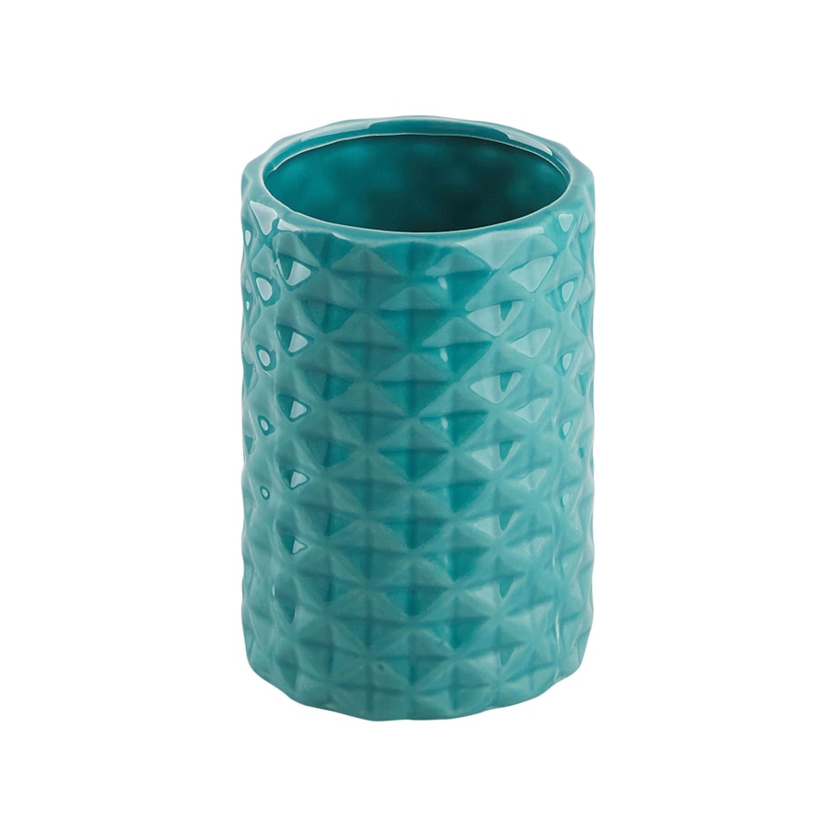 Zestaw akcesoriów łazienkowych 4 elementy GUATIRE Ceramika Turkusowy