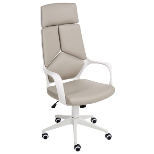 Krzesło biurowe DELIGHT Ekoskóra Beżowoszary