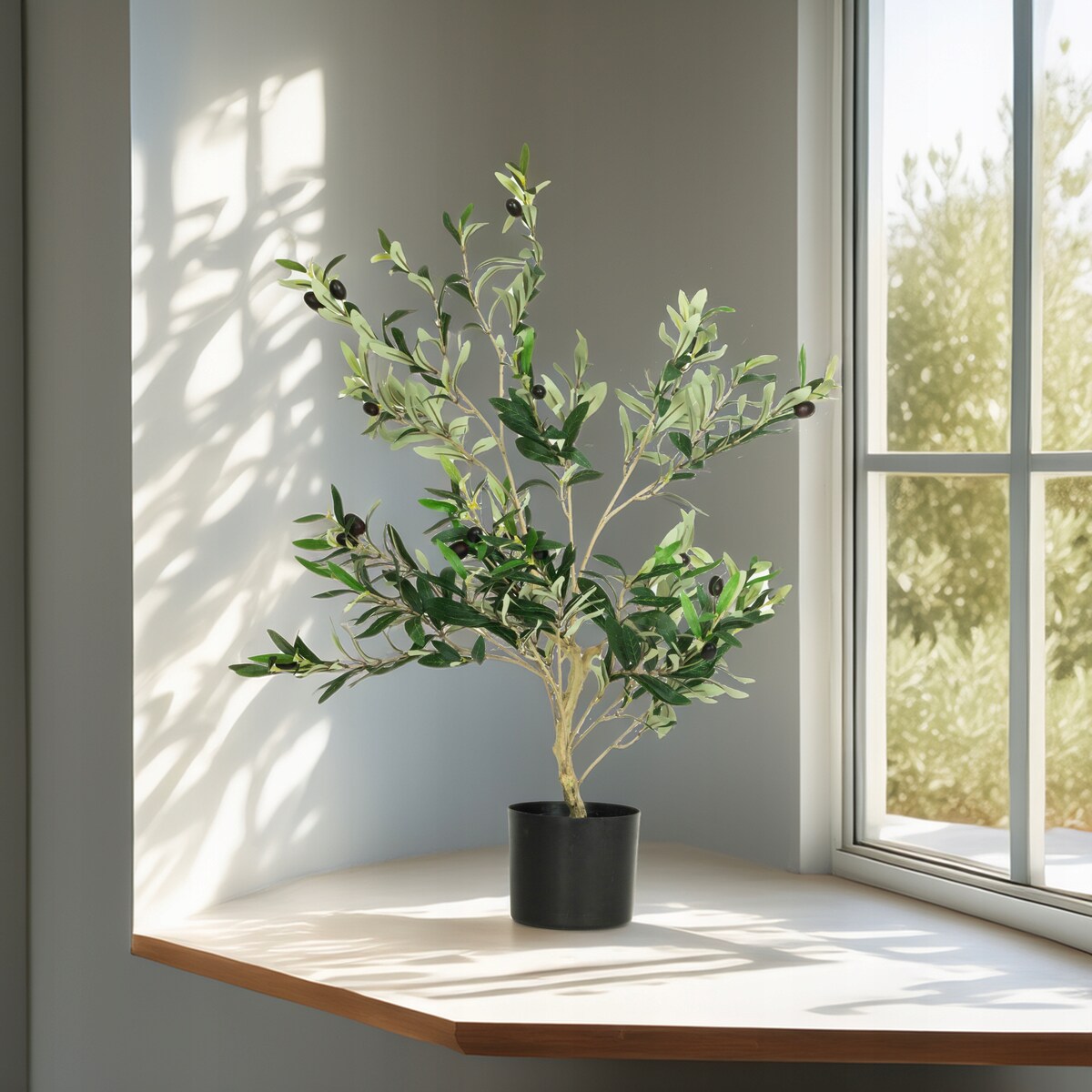 DRZEWKO OLIWNE SZTUCZNE 80cm jak żywe sztuczna oliwka do salonu biura