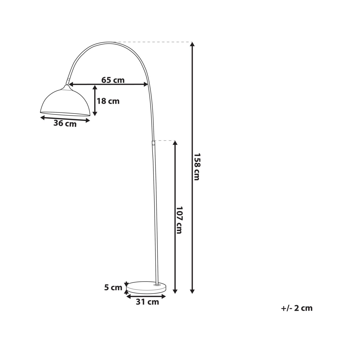 Lampa podłogowa metalowa miedziana CANDELLA