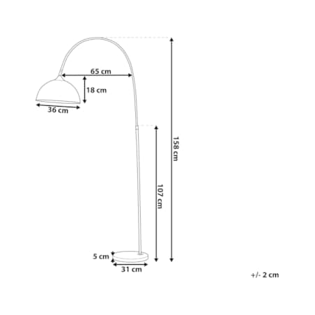 Lampa podłogowa metalowa miedziana CANDELLA