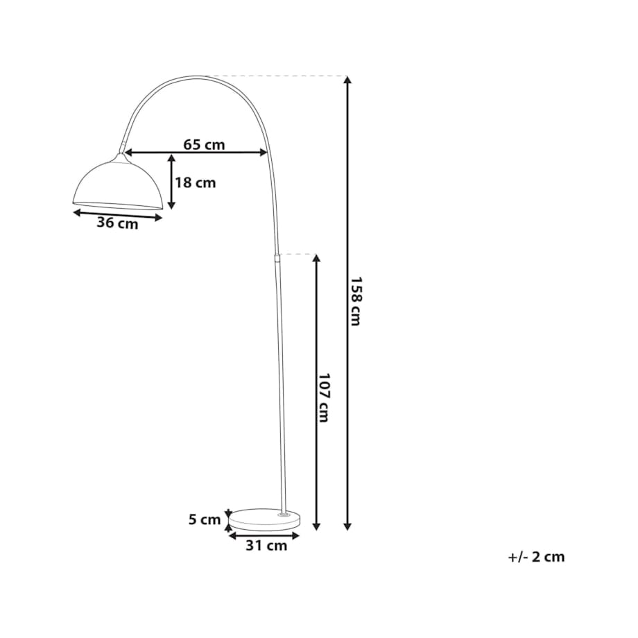 Lampa podłogowa metalowa miedziana CANDELLA