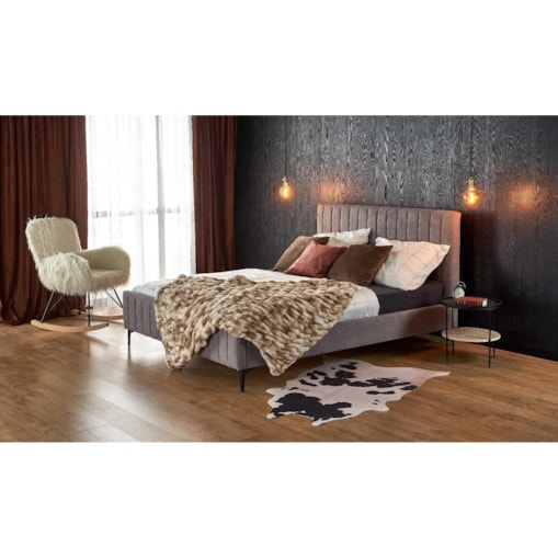 Łóżko FRANCESCA 160x200 jasnoszare