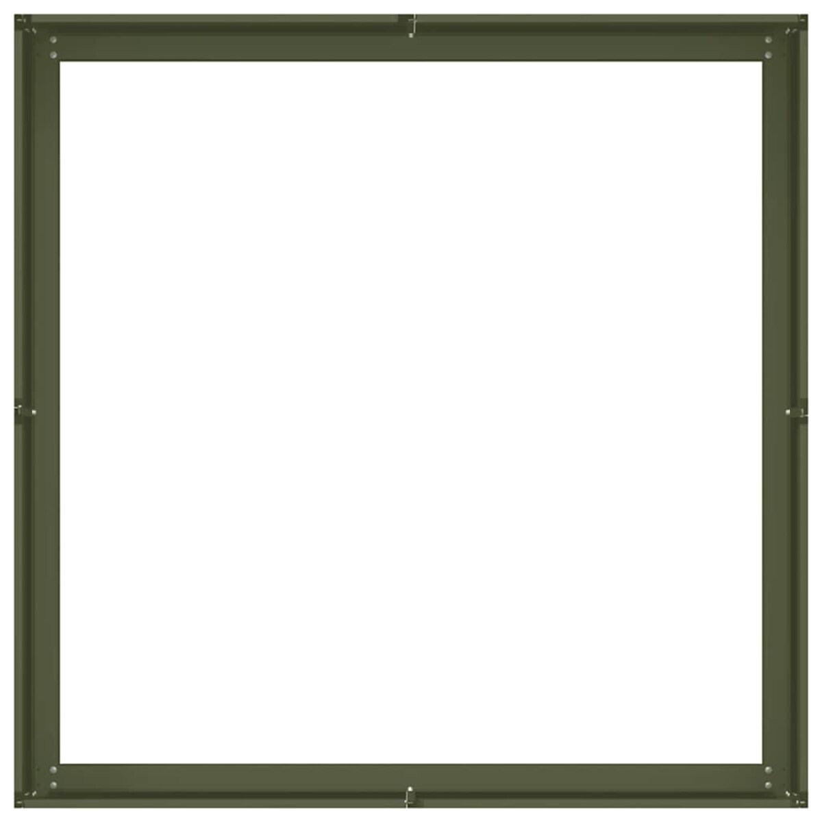 vidaXL Doniczka Oliwkowo-zielona 100x100x30 cm Stal