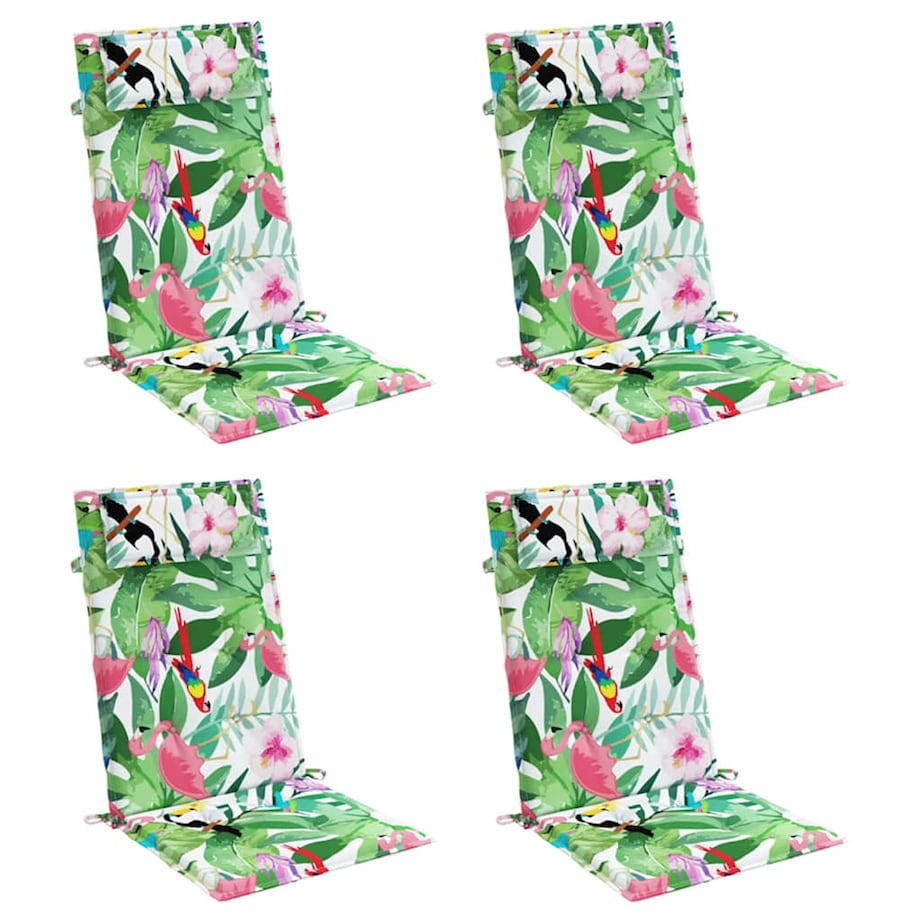 vidaXL Poduszki na krzesła z wysokim oparciem, 4 szt., wielokolorowe