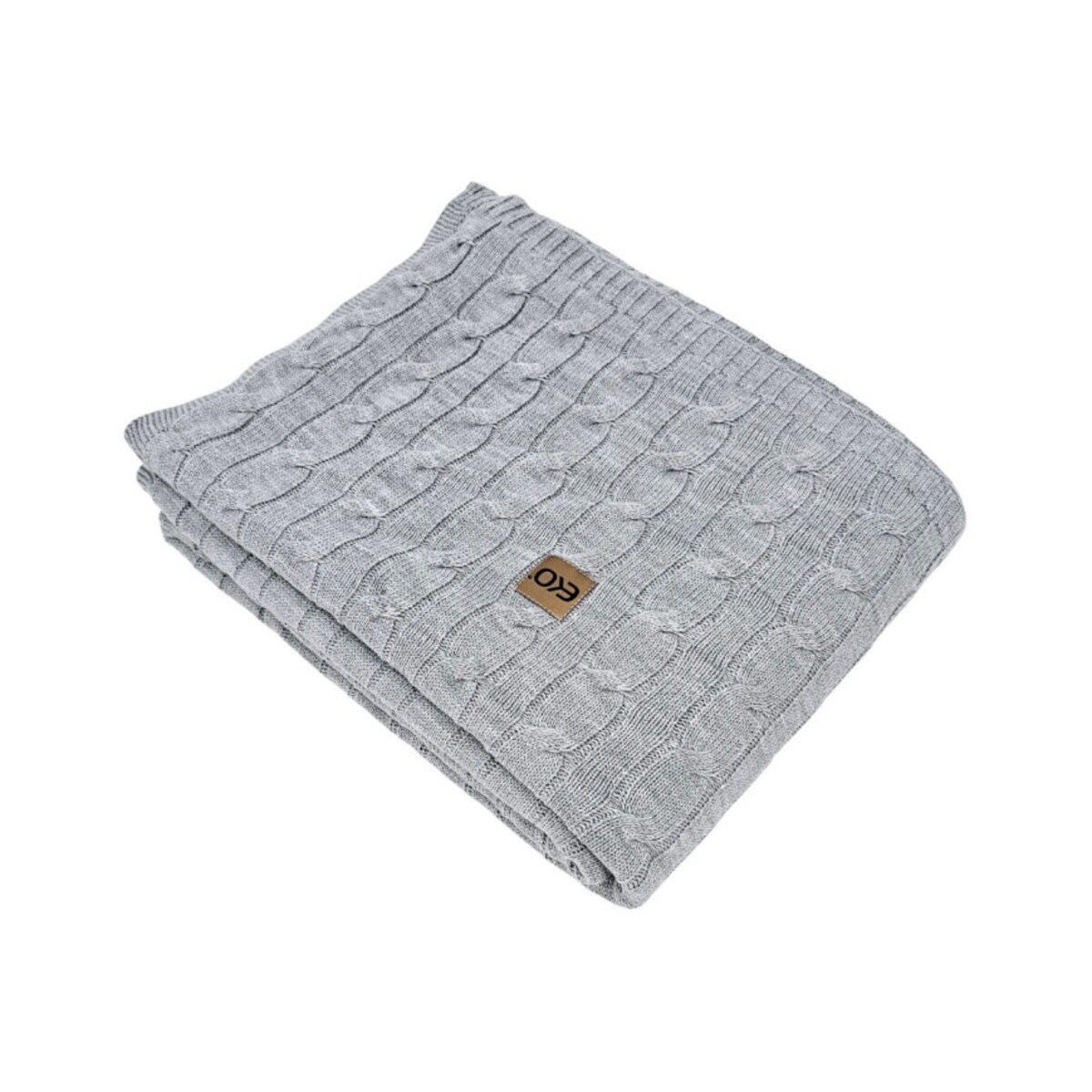 Koc dzianinowy kaszmir 150x200 cm – VERONA POPIEL