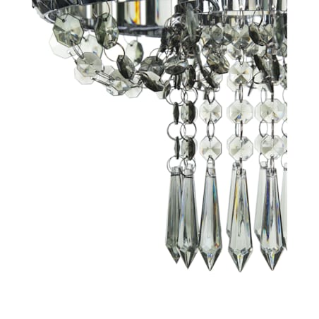 Żyrandol z akrylowymi kryształkami szary ADORN