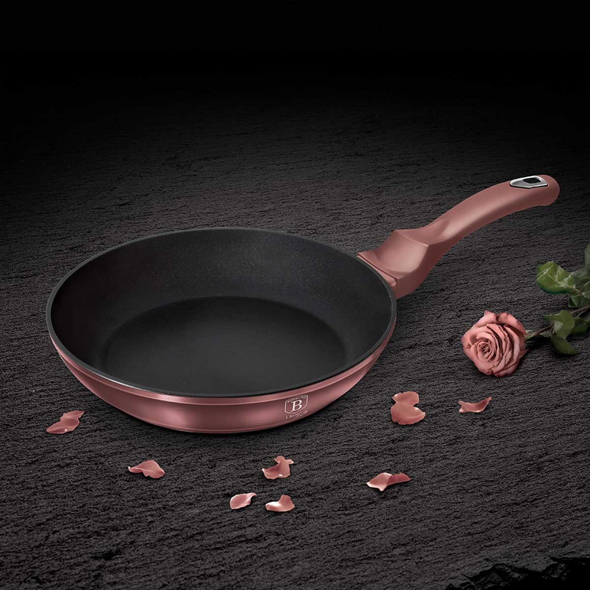 Zestaw 3 patelni z powłoką granitowąch 20/24/28cm BERLINGER HAUS Metallic i-Rose
