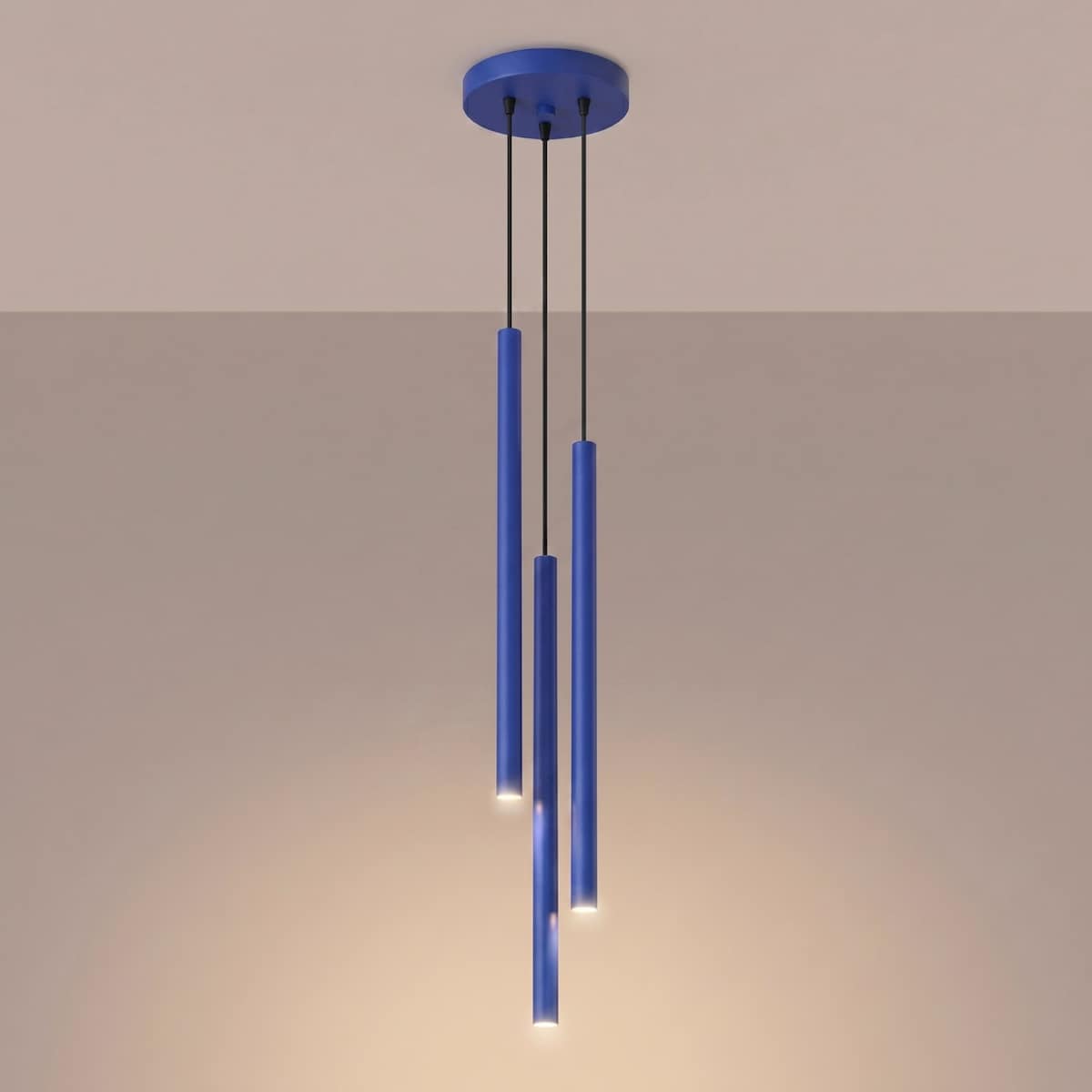 Lampa wisząca PASTELO 3P ultramaryna