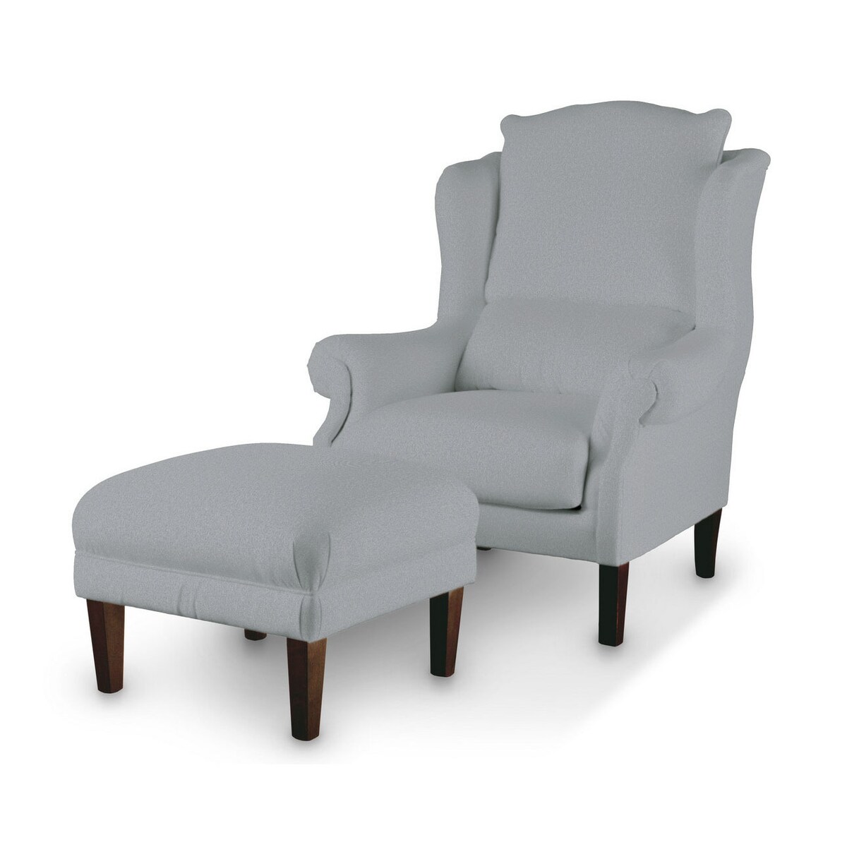 Podnóżek do fotela, szary, 56 x 56 x 40 cm, Amsterdam