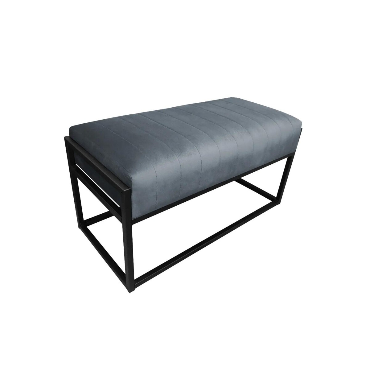 Ławka LILU BL VELVET ciemnoszara