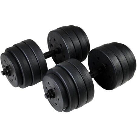 Zestaw hantli 2x20 kg Regulowane hantle 40 kg z funkcją sztangi funfit