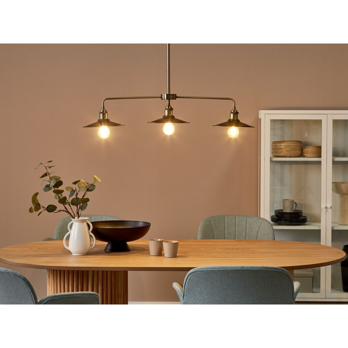 Lampa wisząca 3-punktowa metalowa czarna MONTONE