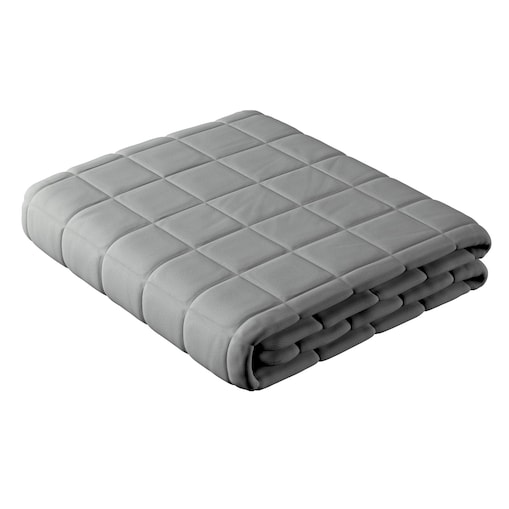 Narzuta pikowana w kratę 200x210 szary
