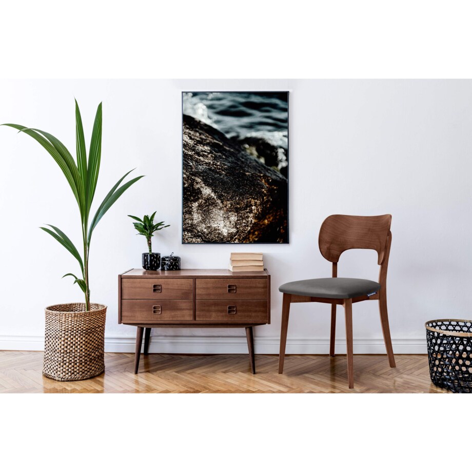 KONSIMO LYCO loftowe krzesło szare