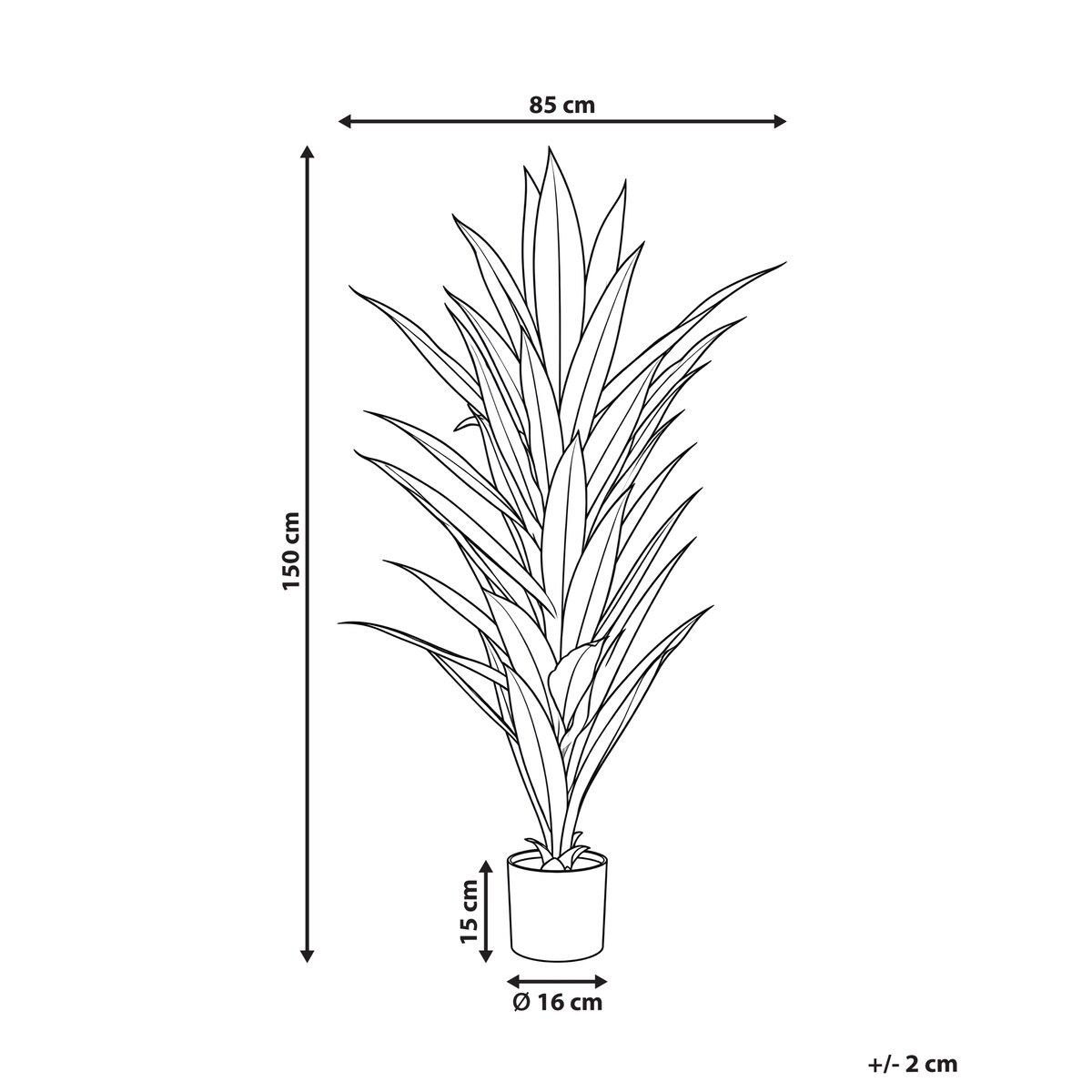 Sztuczna roślina DRACAENA TREE 150 cm Zielony