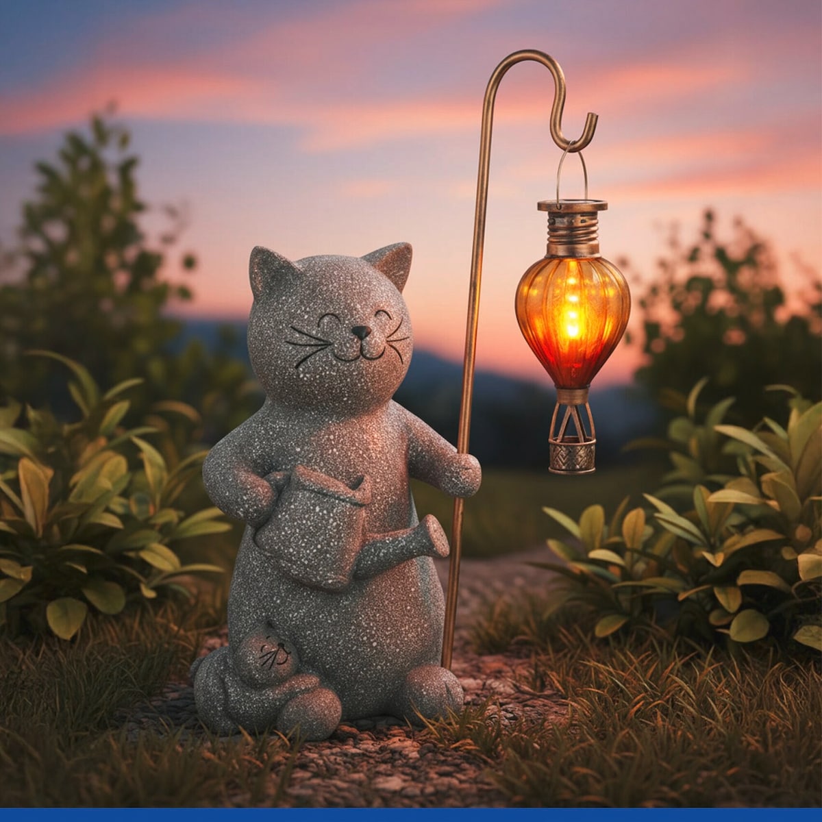 Lampa solarna kot z świecącym balonem LED, 26,5 x 16 cm