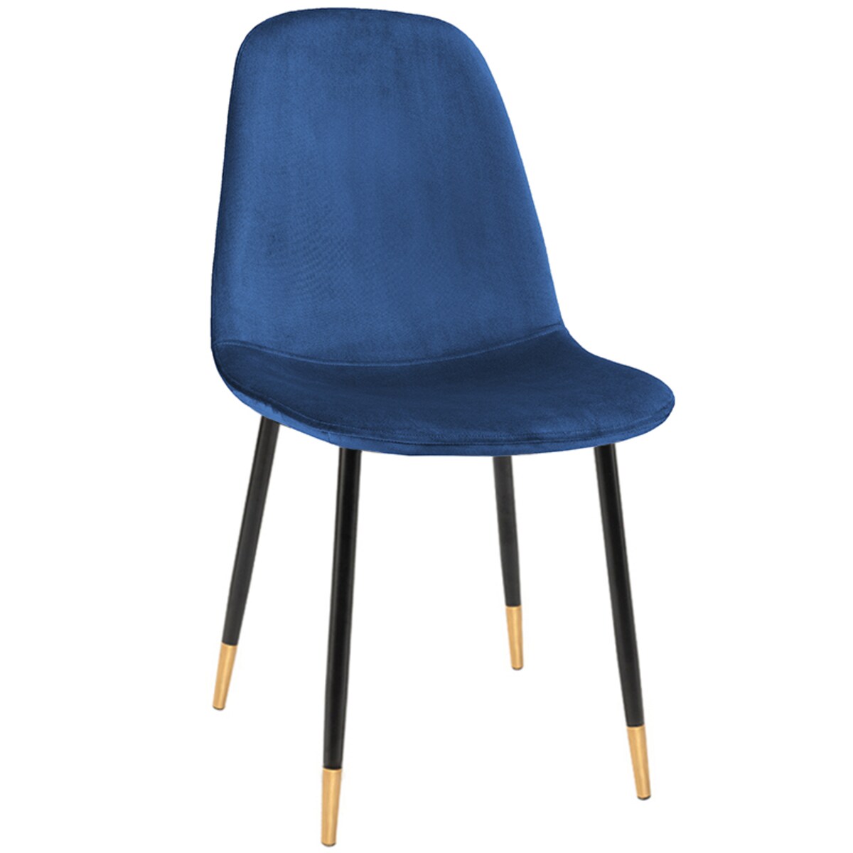 Krzesło tapicerowane welurowe pikowane granatowe do salonu jadalni