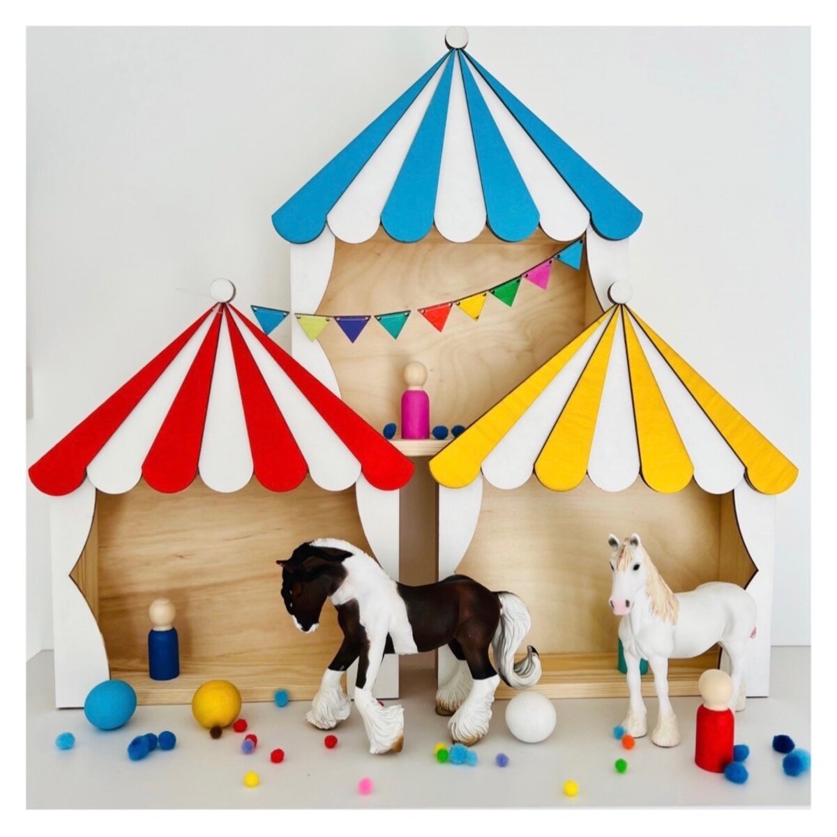 Cyrkowa półka KUBUKU czerwona