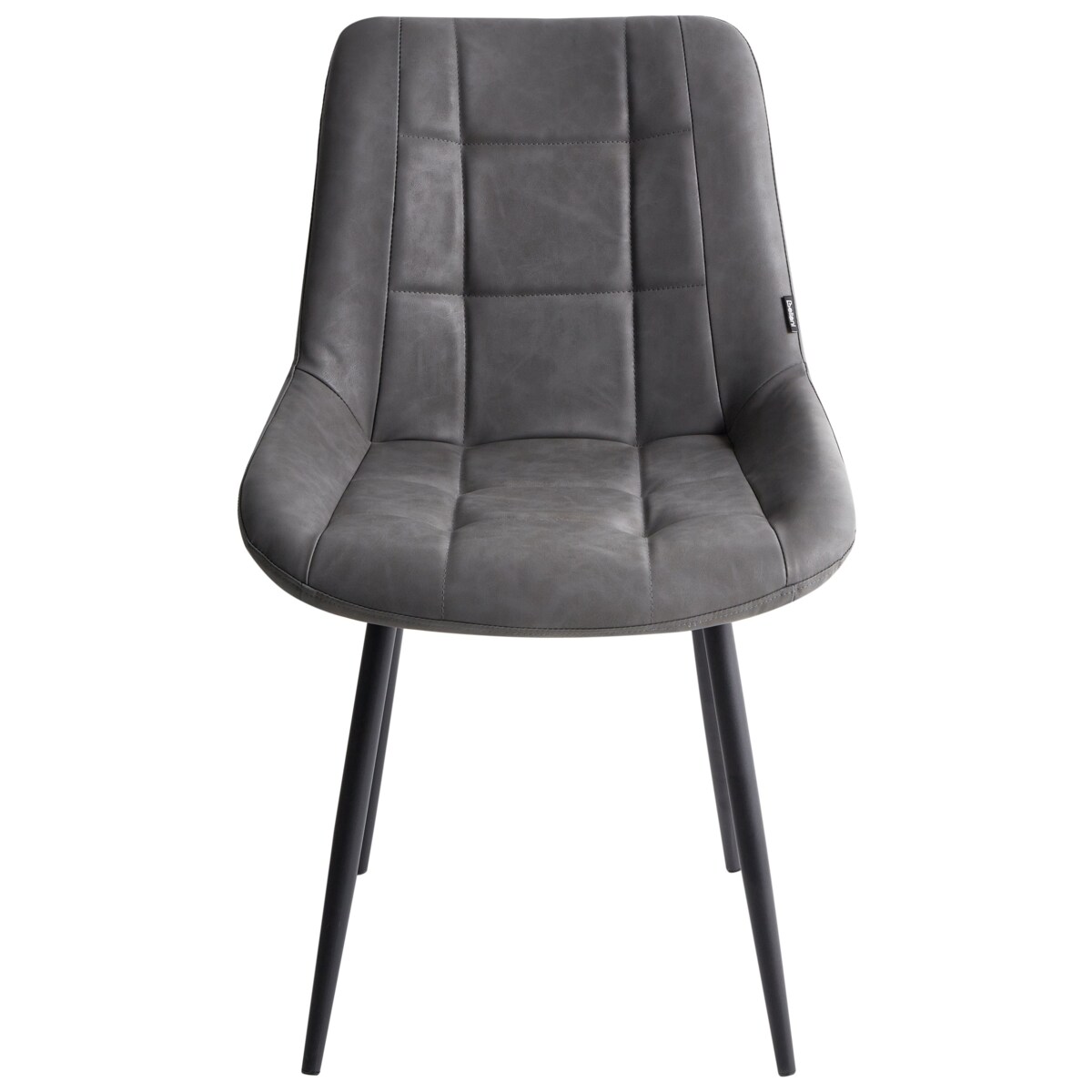 Zestaw 2 krzeseł do jadalni MELROSE Ekoskóra Szary