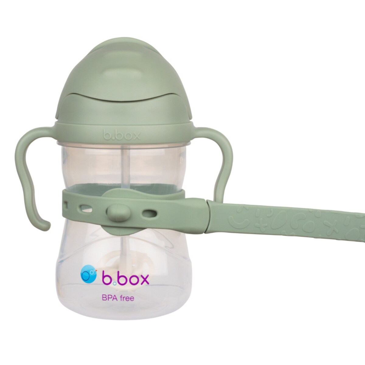 Smycz do bidonu ze słomką 240 ml dla dziecka szałwiowa b.box