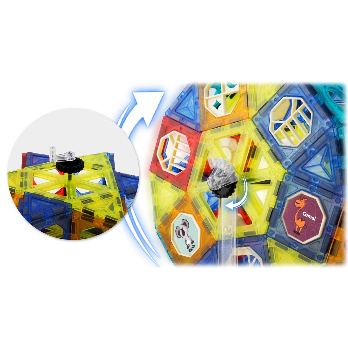 Klocki magnetyczne karuzela konstrukcyjne 3d Ricokids