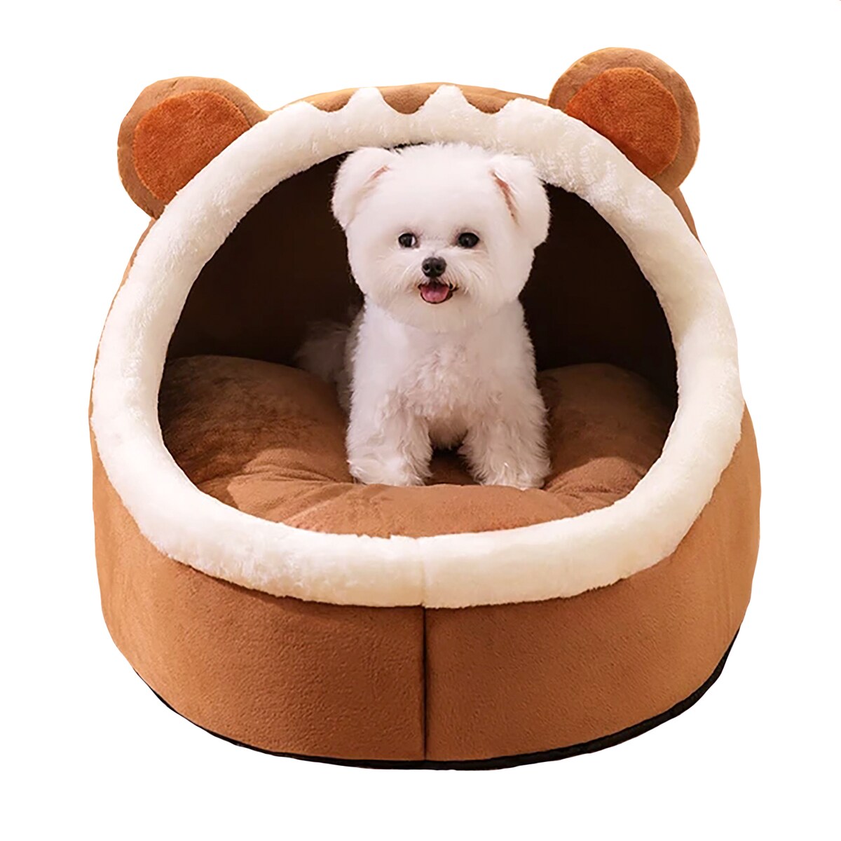 Budka dla kota psa legowisko brązowe