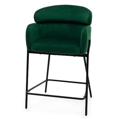 Hoker tapicerowany welurowy do salonu BOLZANO zielony