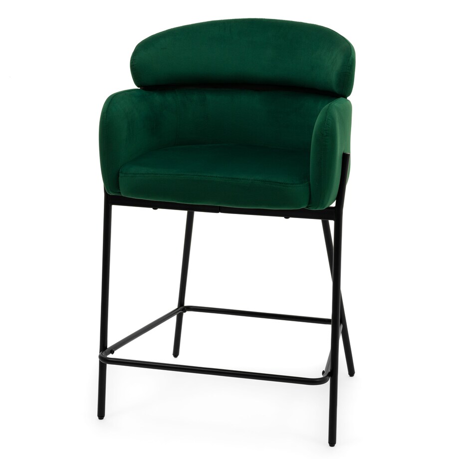 Hoker tapicerowany welurowy do salonu BOLZANO zielony