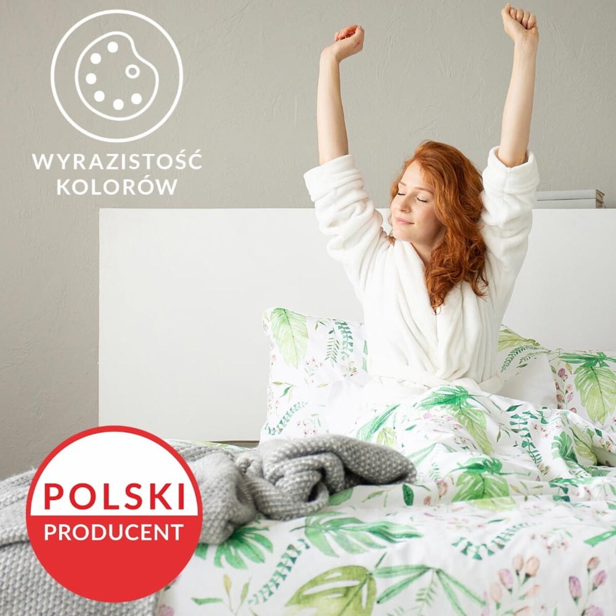 Pościel bawełniana 220x200 Kratka szara, biała z dzianiny jersey