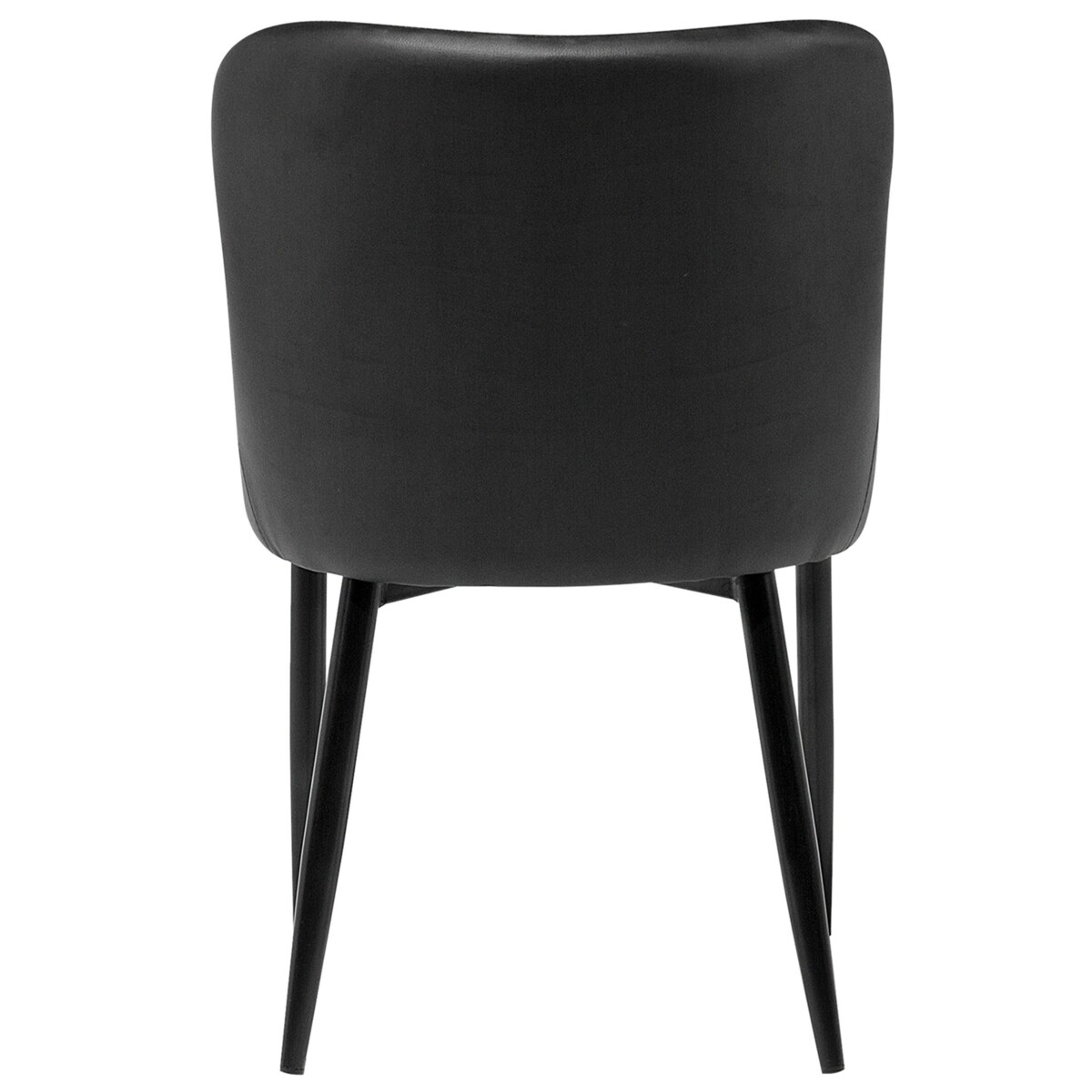 Zestaw 2 krzeseł do jadalni ekoskóra czarny SOLANO