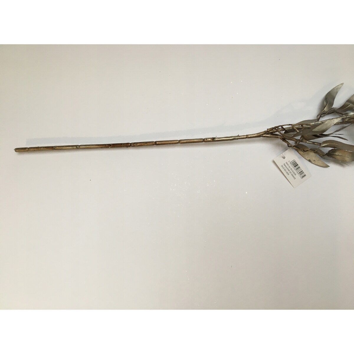 TRAWA sztuczna DUŻA GAŁĄZKA dekoracyjna do stroik świąteczny srebrna 75cm