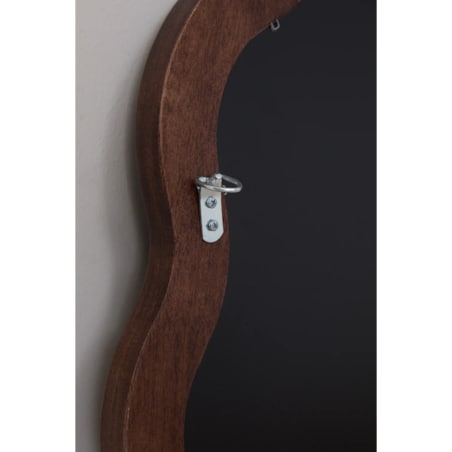 Lustro ścienne faliste z drewna dębowego Ø80 cm Luesia