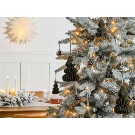 Zestaw 19 ozdób choinkowych ORKLA Papier Zielony