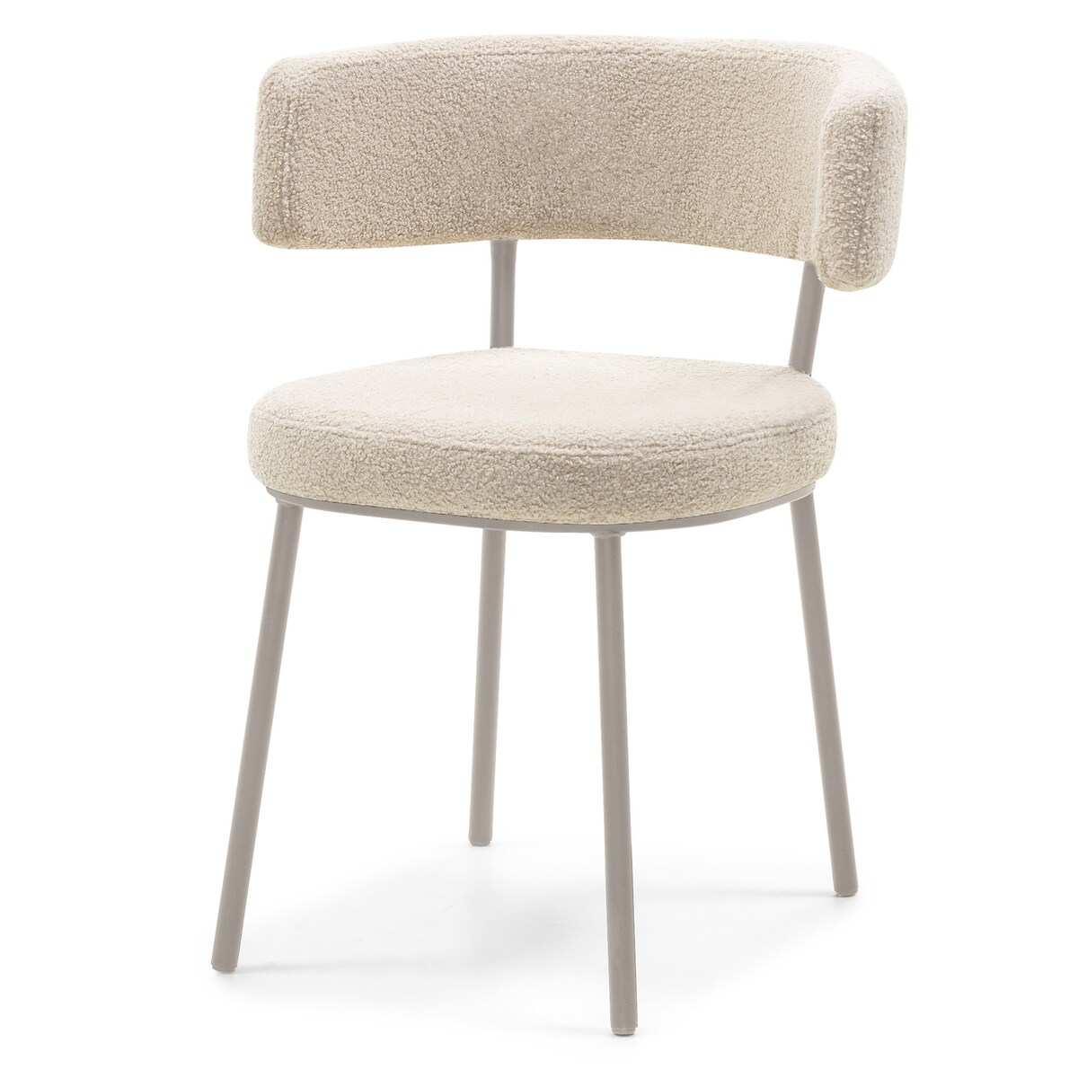 Krzesło IGUNIA-III 75x58x57 cm jasnobeżowe/szarobeżowe nóżki