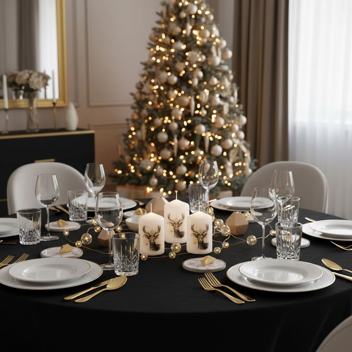 Zestaw świec świątecznych 3 szt. – Renifer, idealne na prezent