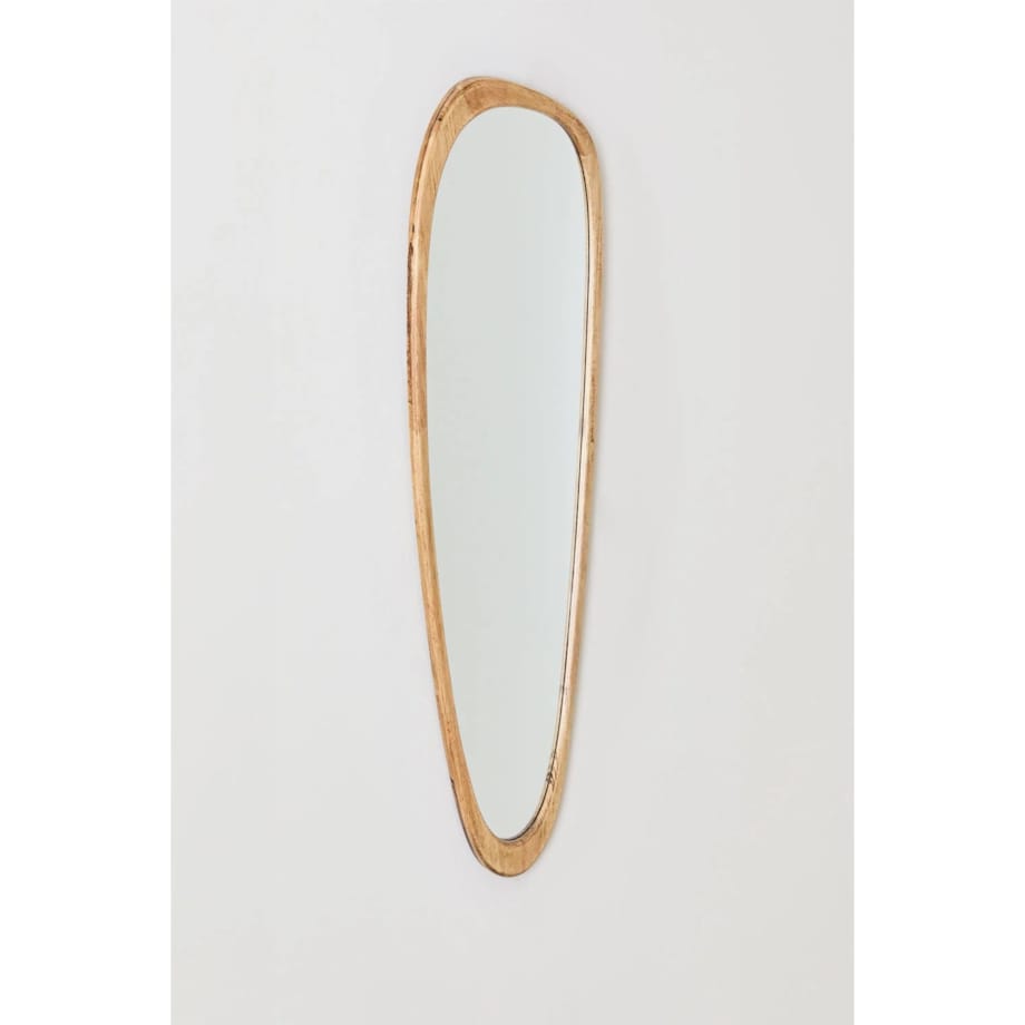 Lustro ścienne z drewna dębowego Arbidel 60 x 165 cm, naturalne