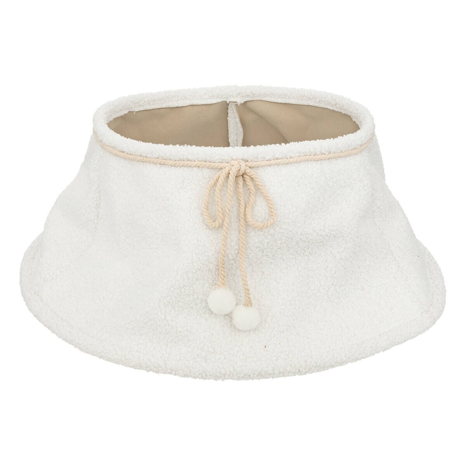Spódniczka pod choinkę z białego pluszu, Ø 56 cm