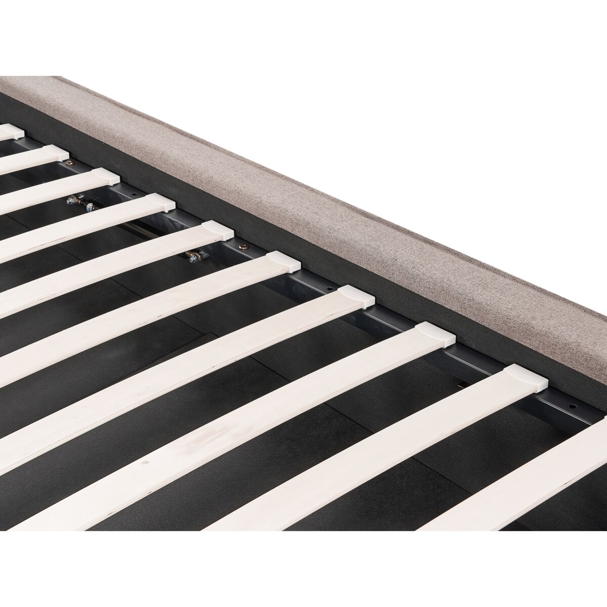 Łóżko z pojemnikiem MOISSAC 180 x 200 cm Beżowoszary