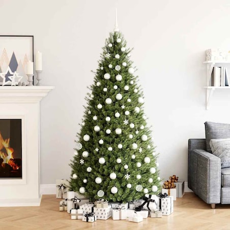 vidaXL 111-cz. zestaw ozdób świątecznych, biały, polistyren