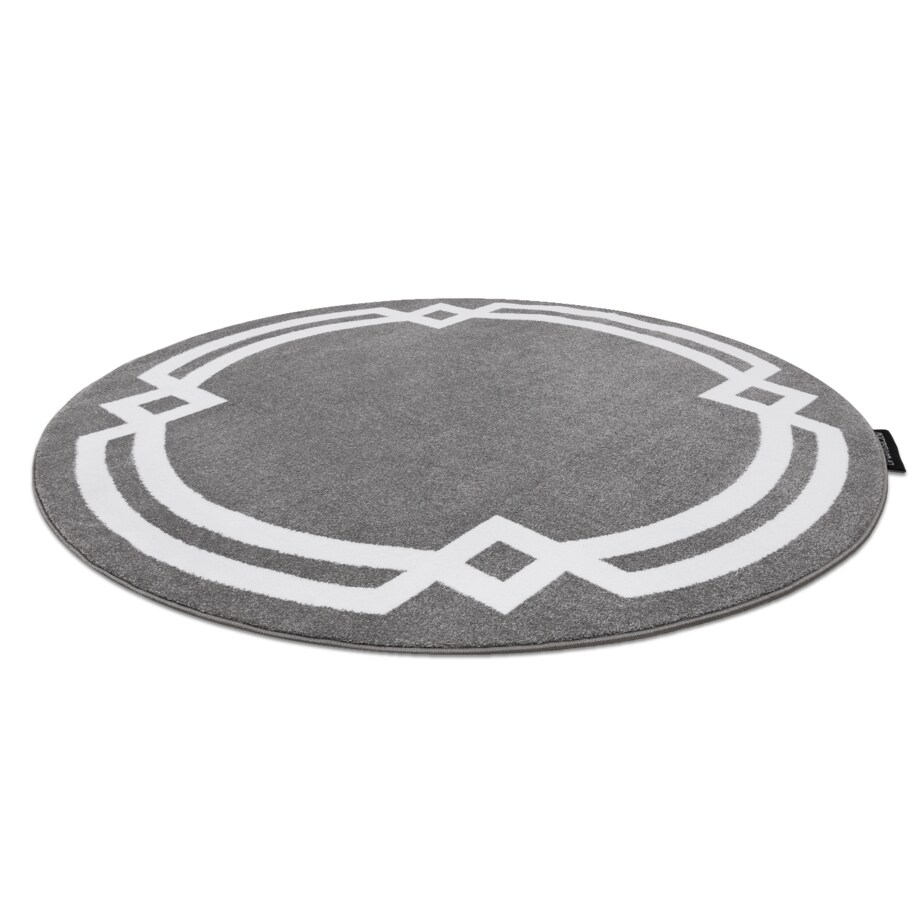 Dywan HAMPTON Lux koło szary koło 140 cm