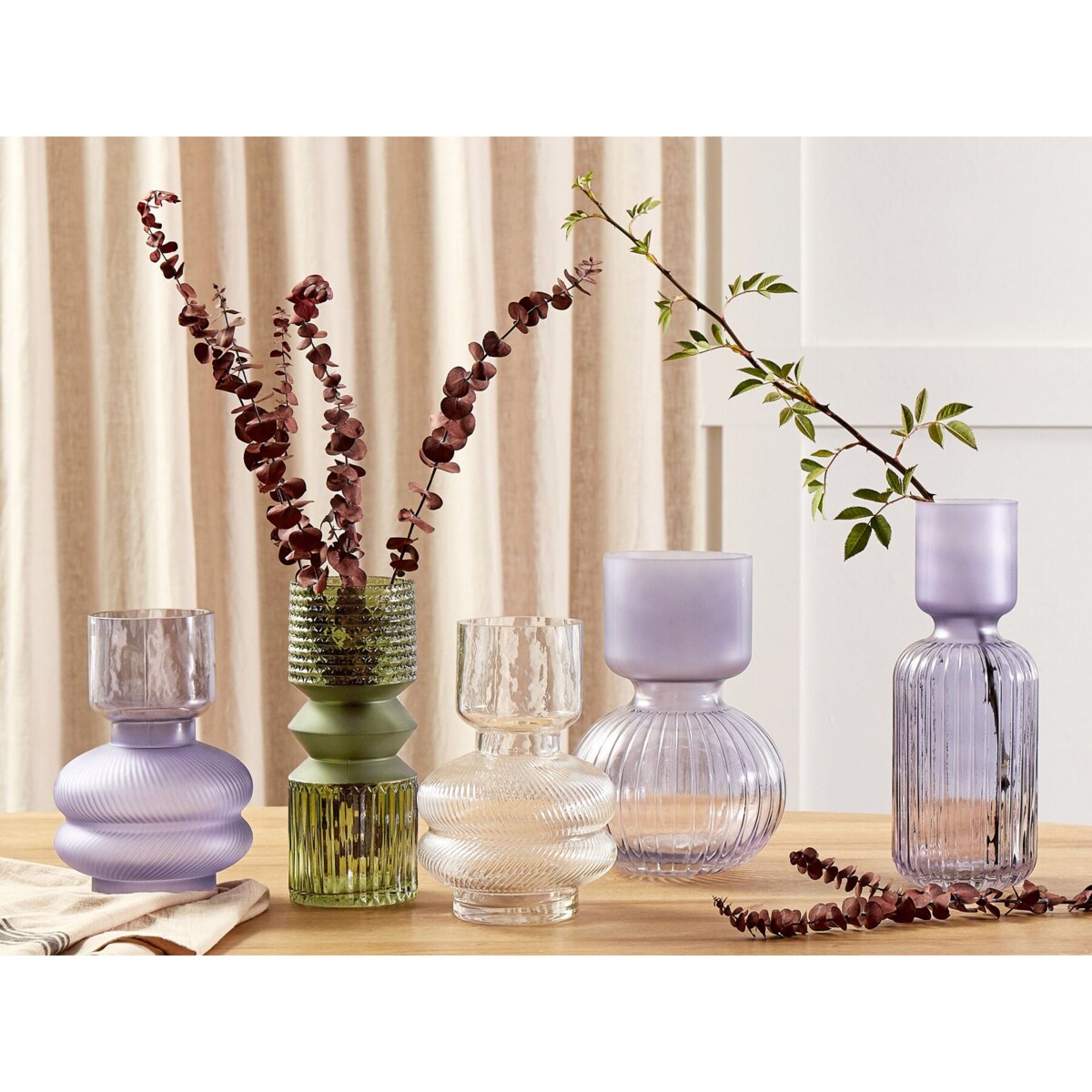 Wazon na kwiaty szklany 24 cm przezroczysty RODIA