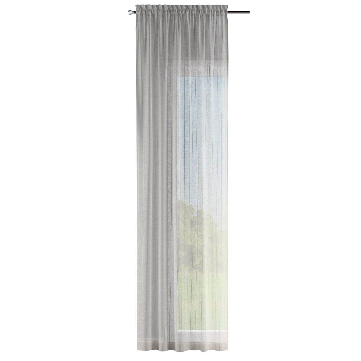 Zasłona na kanale z grzywką 1 szt. 130x245 beżowy