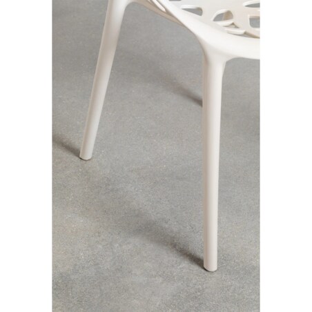 Krzesło z polipropylenu, sztaplowane, Coral, kremowo-szare