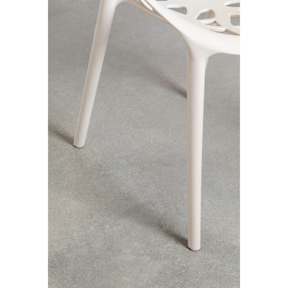 Krzesło z polipropylenu, sztaplowane, Coral, kremowo-szare